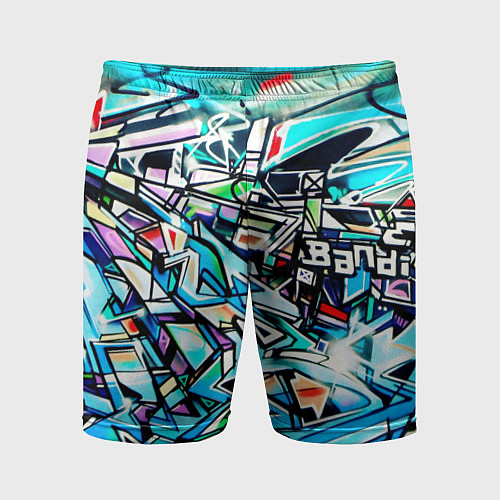 Мужские спортивные шорты Граффити / 3D-принт – фото 1