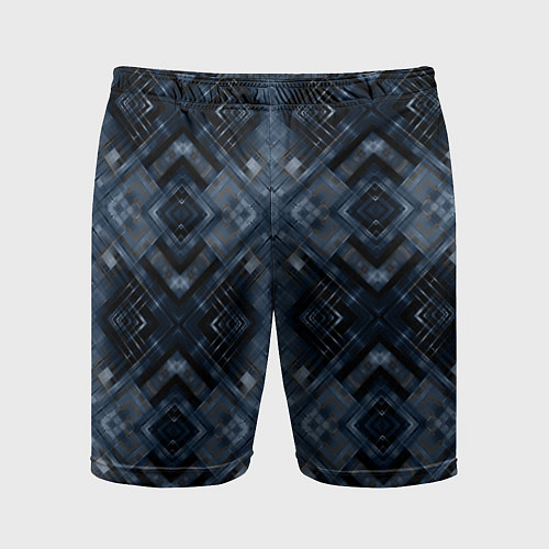 Мужские спортивные шорты Темный синий абстрактный узор / 3D-принт – фото 1