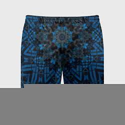 Шорты спортивные мужские Черно-синяя мандала, цвет: 3D-принт