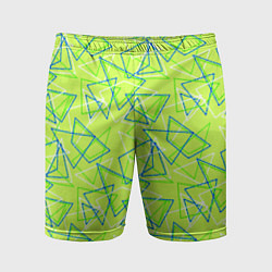 Мужские спортивные шорты Абстрактный неоновый зеленый