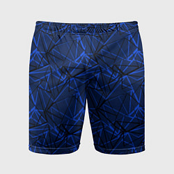Мужские спортивные шорты Черно-синий геометрический