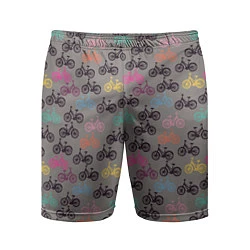 Мужские спортивные шорты Цветные велосипеды паттерн
