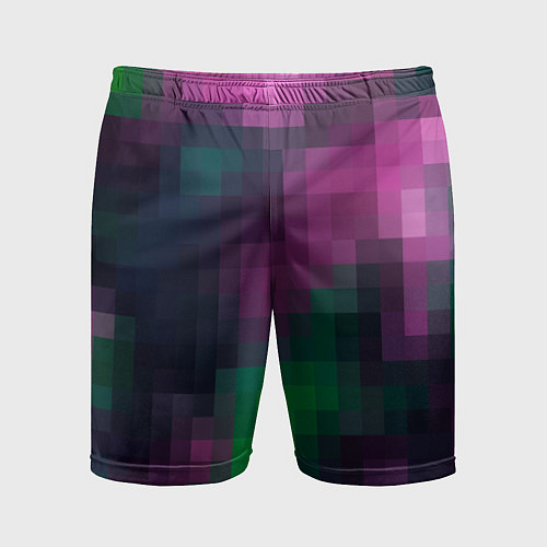 Мужские спортивные шорты Разноцветный геометрический уз / 3D-принт – фото 1
