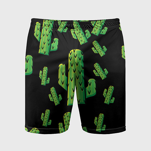 Мужские спортивные шорты Cactus Time - Веселые кактусы / 3D-принт – фото 1