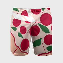 Шорты спортивные мужские Пицца и ломтик, цвет: 3D-принт