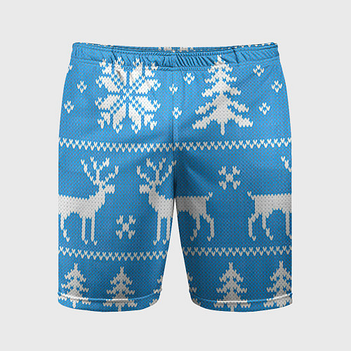 Мужские спортивные шорты Зимняя ночь / 3D-принт – фото 1