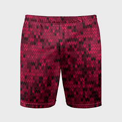 Мужские спортивные шорты Красно-черный абстрактный узор