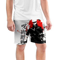 Шорты спортивные мужские Сатору, Jujutsu Kaisen, цвет: 3D-принт — фото 2