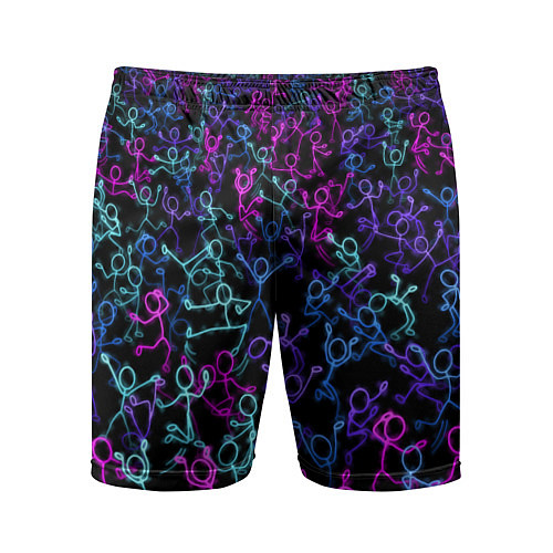 Мужские спортивные шорты Neon Rave Party / 3D-принт – фото 1