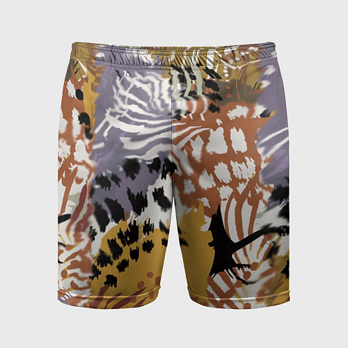 Мужские спортивные шорты Зебра Пятнистая / 3D-принт – фото 1