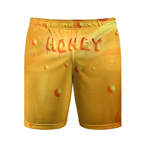 Мужские спортивные шорты Медовая волна Honey wave / 3D-принт – фото 1