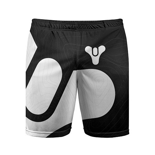 Мужские спортивные шорты DESTINY 2 LOGO WHITE / 3D-принт – фото 1