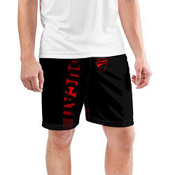 Шорты спортивные мужские DUCATI BLACK RED LINE, цвет: 3D-принт — фото 2
