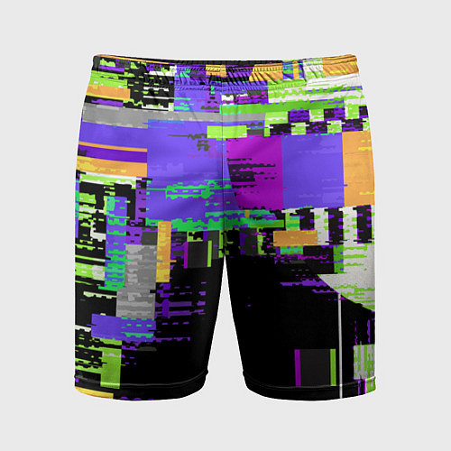 Мужские спортивные шорты Глитч эффект / 3D-принт – фото 1