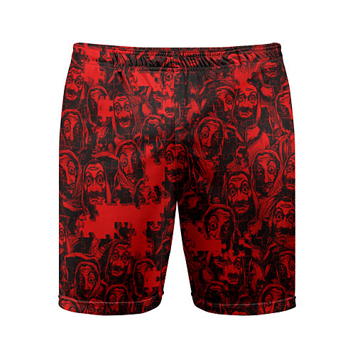 Мужские спортивные шорты LA CASA DE PAPEL RED CODE PATTERN / 3D-принт – фото 1