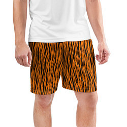 Шорты спортивные мужские Тигровые Полосы, цвет: 3D-принт — фото 2