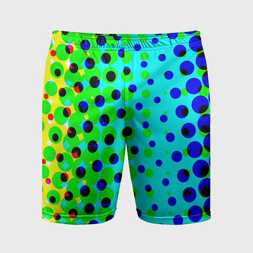Мужские спортивные шорты Цветная кислота / 3D-принт – фото 1