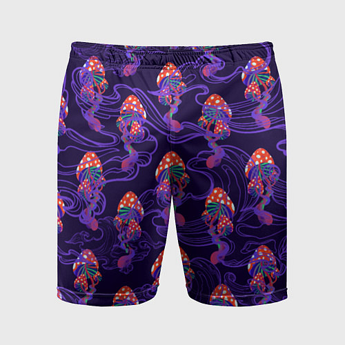 Мужские спортивные шорты Грибы психоделика / 3D-принт – фото 1