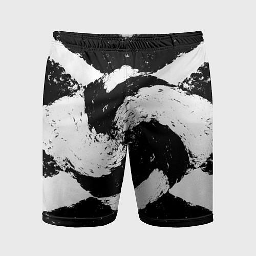 Мужские спортивные шорты Чб инь янь / 3D-принт – фото 1