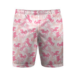 Мужские спортивные шорты Розовые Единороги