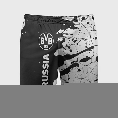 Мужские спортивные шорты BORUSSIA Краски Вертикально / 3D-принт – фото 1