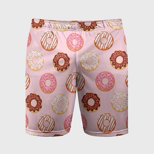 Мужские спортивные шорты Pink donuts / 3D-принт – фото 1