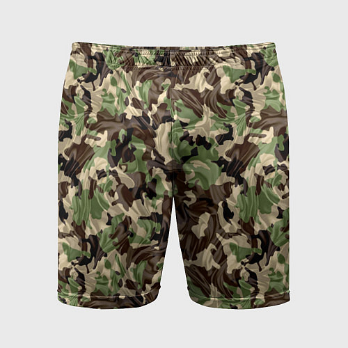 Мужские спортивные шорты Мятый Камуфляж / 3D-принт – фото 1