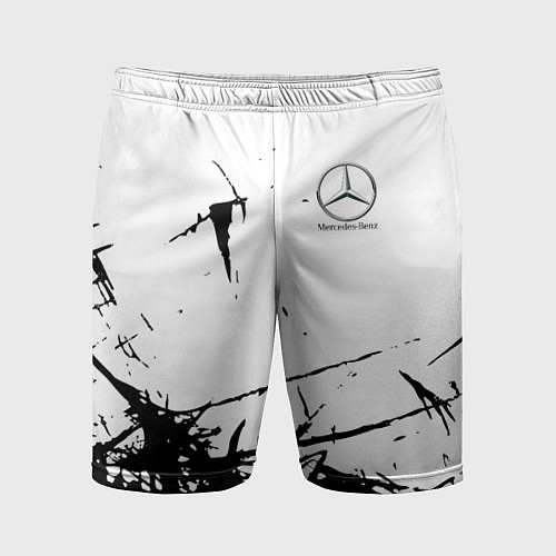 Мужские спортивные шорты Mercedes текстура / 3D-принт – фото 1
