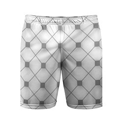 Шорты спортивные мужские Геометрия квадрат, цвет: 3D-принт