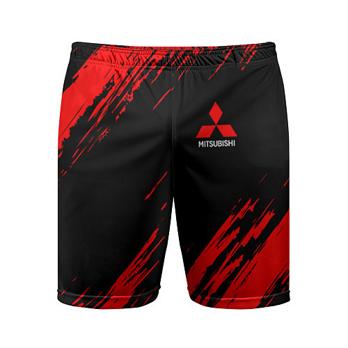 Мужские спортивные шорты Mitsubishi Texture Red / 3D-принт – фото 1