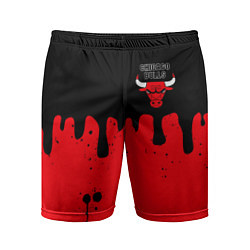 Шорты спортивные мужские Chicago Bulls Чикаго Буллз Логотип, цвет: 3D-принт