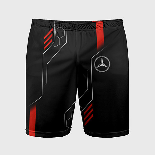 Мужские спортивные шорты AMG MERCEDES ТЕХНОЛОГИИ / 3D-принт – фото 1