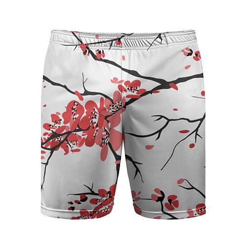 Мужские спортивные шорты Распустившиеся цветы / 3D-принт – фото 1