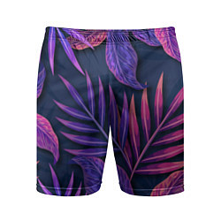 Мужские спортивные шорты Neon Tropical plants pattern