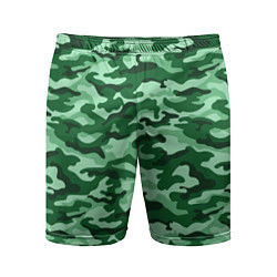 Мужские спортивные шорты Зеленый монохромный камуфляж