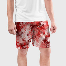 Шорты спортивные мужские Спортивный камуфляж Пикси - Гранат, цвет: 3D-принт — фото 2