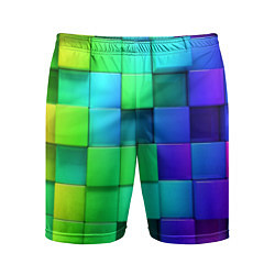 Шорты спортивные мужские Color geometrics pattern Vanguard, цвет: 3D-принт