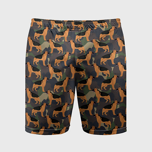 Мужские спортивные шорты Немецкие Военные Овчарки Кинолог / 3D-принт – фото 1