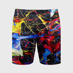 Шорты спортивные мужские Импрессионизм Vanguard neon pattern, цвет: 3D-принт