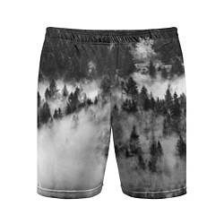 Мужские спортивные шорты Мрачный лес - туман