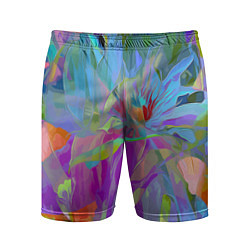 Шорты спортивные мужские Abstract color pattern Summer 2022, цвет: 3D-принт