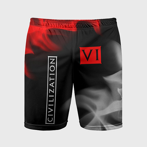 Мужские спортивные шорты ЦИВИЛИЗАЦИЯ 6 Огонь / 3D-принт – фото 1