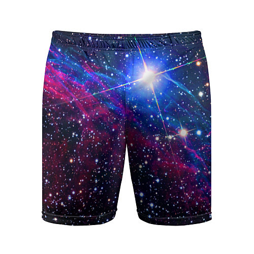 Мужские спортивные шорты Открытый космос Star Neon / 3D-принт – фото 1