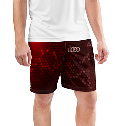 Шорты спортивные мужские AUDI Соты, цвет: 3D-принт — фото 2