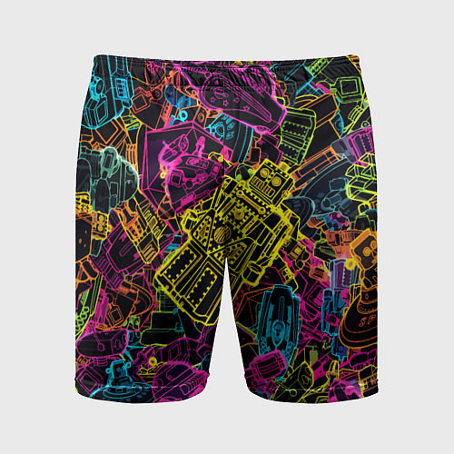 Мужские спортивные шорты Cyber space pattern Fashion 3022 / 3D-принт – фото 1