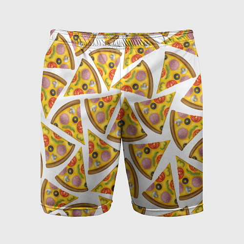 Мужские спортивные шорты Кусочки вкусной пиццы / 3D-принт – фото 1