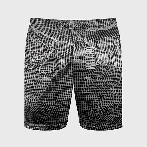 Мужские спортивные шорты Мятая сетчатая ткань Crumpled Mesh Fabric / 3D-принт – фото 1