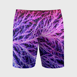 Шорты спортивные мужские Авангардный неоновый паттерн Мода Avant-garde neon, цвет: 3D-принт