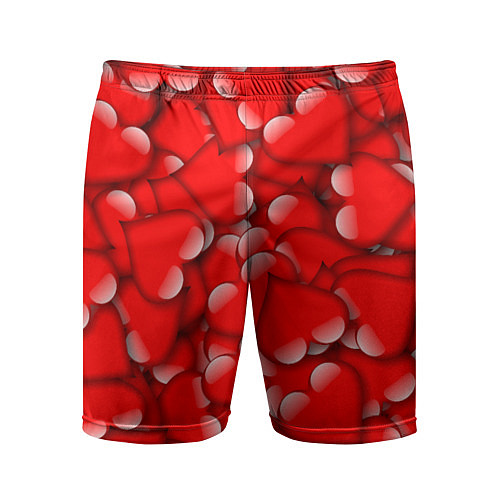 Мужские спортивные шорты LOVING HEARTS / 3D-принт – фото 1