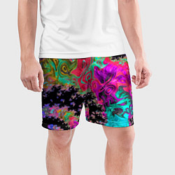 Шорты спортивные мужские Сюрреалистическая фрактальная композиция Мода Surr, цвет: 3D-принт — фото 2